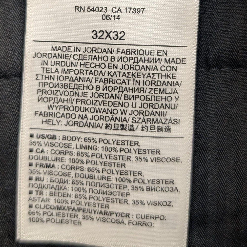 NWT Banana Republic Pants 32x32 Navy Stripe Tailored Fit Dress Trousers Office - Picture 11 of 11